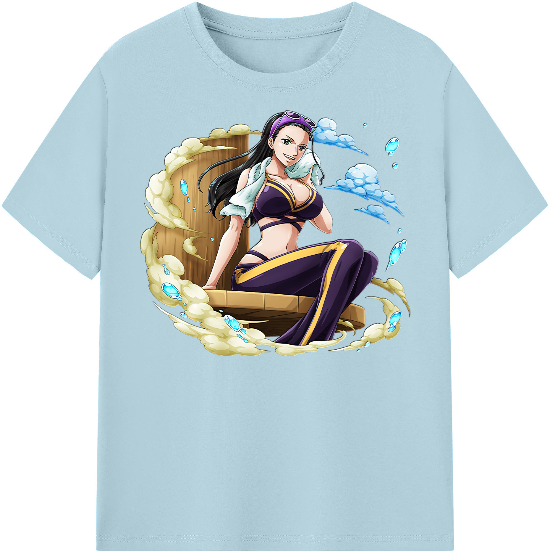 ワンピース ニコ・ロビン ONE PIECE Nico Robin 綿100％半袖Tシャツ（フロントプリント）